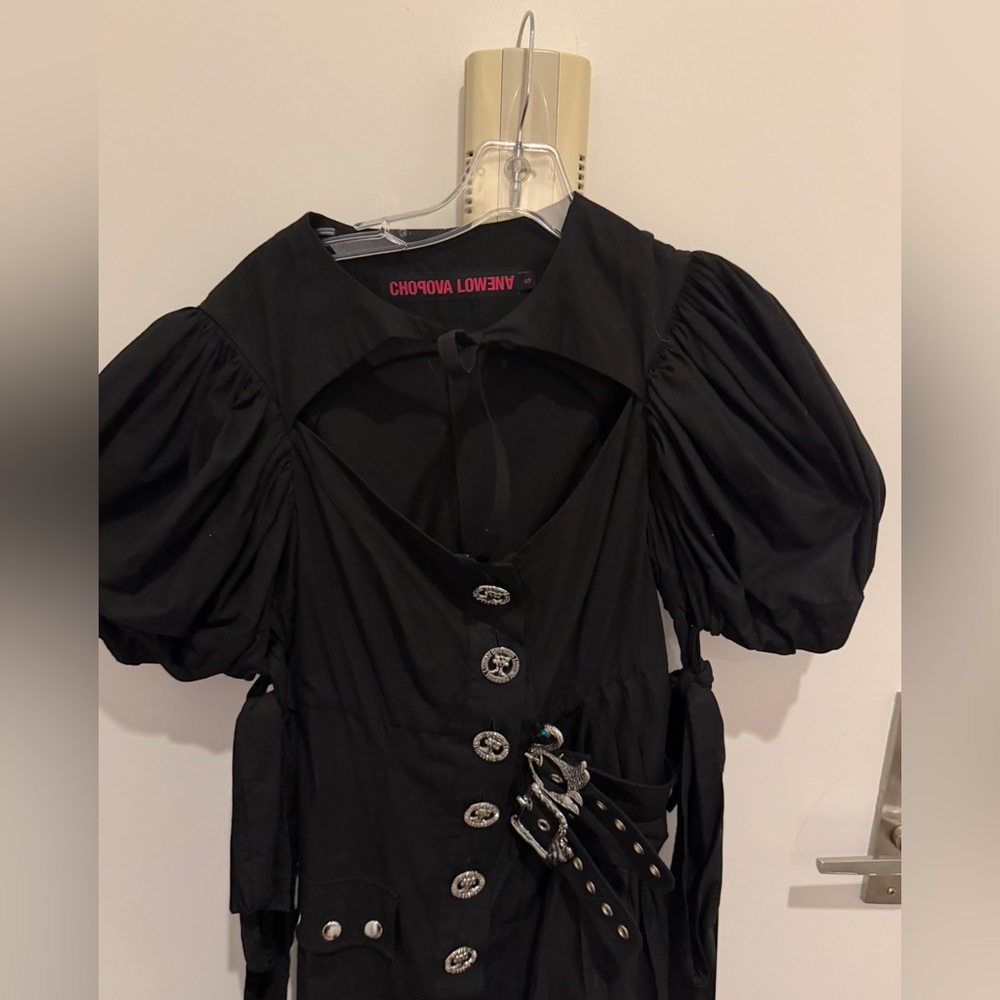 Rare Chopova Lowena Black Button-Accent Dress - Picture 2 of 9